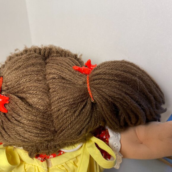 1983 Cabbage Patch Kids Doll Long Brown Hair Brown Eyes CPK Outfit+Shoes Coleco - Picture 5 of 16